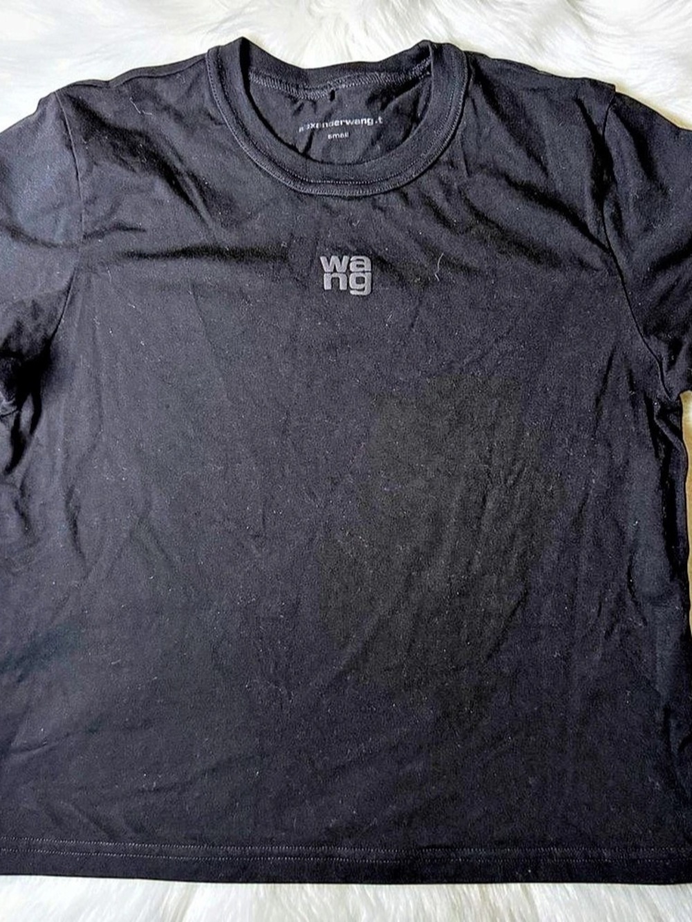 Alexander Wang Short Sleeve Logo Tee Black Small